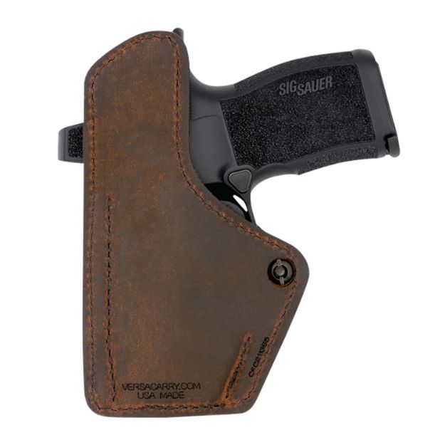 Picture of Versacarry 1CC2621P365 Compound Custom IWB Brown Polymer Belt Clip Fits Sig P365 Right Hand