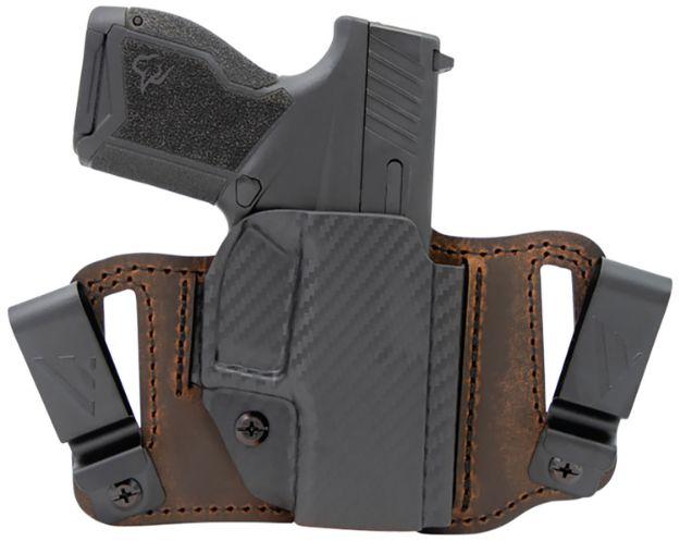 Picture of Versacarry INS201G19 Insurgent Deluxe IWB/OWB Brown Polymer Belt Clip Fits Glock 19 Right Hand