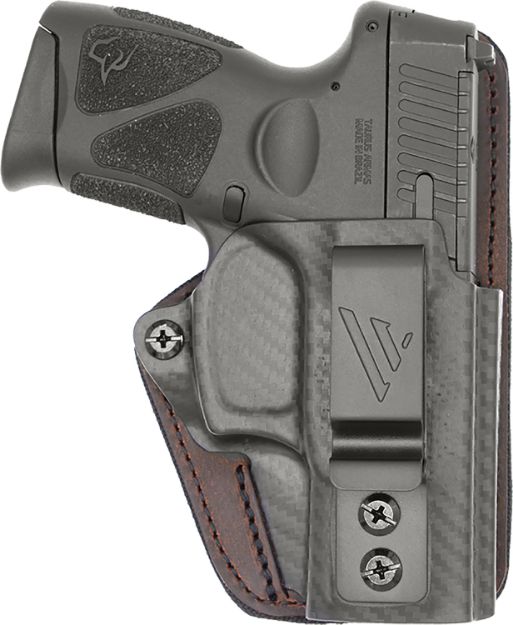 Picture of Versacarry CFC211HCT Comfort Flex Custom IWB Brown Polymer Belt Clip Fits Springfield Hellcat Right Hand