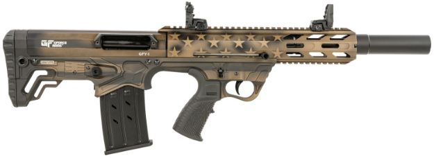 Picture of Gforce Arms GFY1USBNZ GFY-1  12 Gauge 3" 5+1 18.50", Burnt Bronze American Flag, Bullpup with Pistol Grip Stock, Picatinny Rail with Flip Up Sights