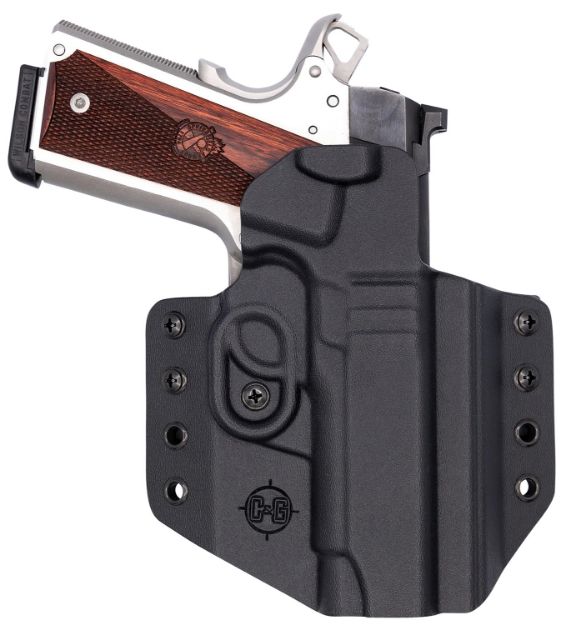 Picture of C&G Holsters 1856100 Covert  OWB Black Kydex Belt Loop Fits 1911 4.25"/ Wilson Combat EDC X9 Right Hand