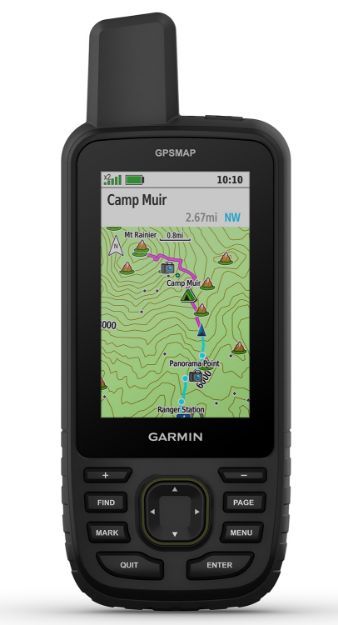 Picture of Garmin 0100281300 GPSMAP 67 Maps Up to 32GB/MicroSD Card Memory Black 3" Transflective Colot TFT Display, Compatible w/ Garmin Explore App & Garmin Connect Mobile Features Preloaded Maps