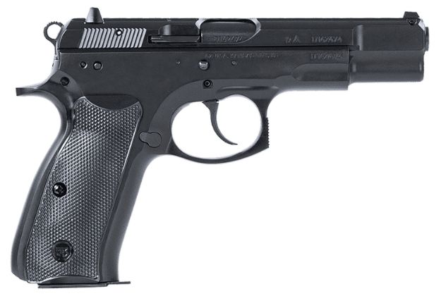 Picture of CZ-USA 01130 CZ 75 BD *CA Compliant 9mm Luger 10+1 4.60" Black Steel Barrel, Black Serrated Steel Slide, Black Polycoat Steel Frame w/Beavertail, Black Plastic Grip