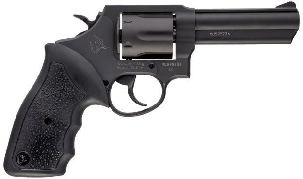 Picture of Taurus 2650041 65  38 Special +P or 357 Mag 6 Shot 4" Barrel, Overall Matte Black Oxide Finish Steel, Finger Grooved Black Rubber Grip, Fixed Sights