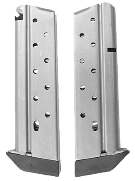 Picture of CMC Products 13111 Power Mag  10rd 38 Super Fits 1911 Government Stainless Steel w/ Black Base Pad