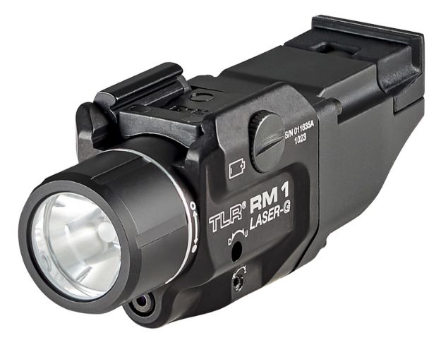 Picture of Streamlight 69444 TLR RM 1 Laser-G Rail Mounted Tactical Lighting System  Black Anodized 500 Lumens  White LED/Green Laser