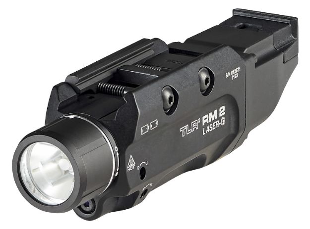 Picture of Streamlight 69454 TLR RM 2 Laser-G Rail  Mounted Tactical Lighting System  Black Anodized 1,000 Lumens White LED/Green Laser