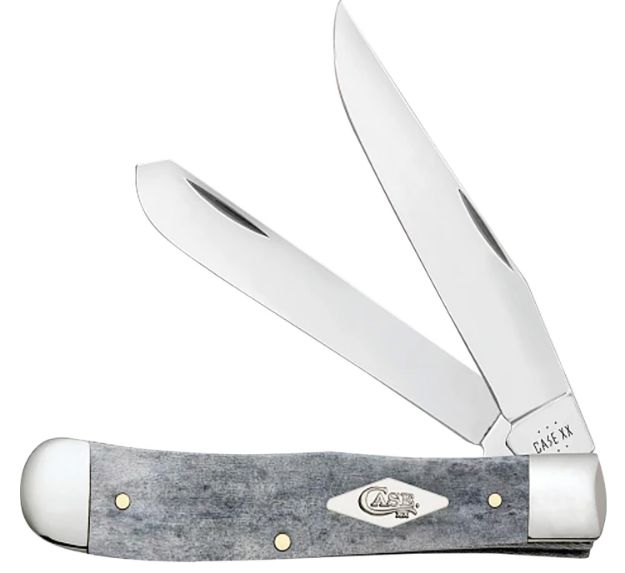 Picture of Case 34203 Stockman  Large Folding Clip Point/Sheepsfoot/Spey Plain Mirror Polished Tru-Sharp SS Blade/ Smooth Gray Bone Handle