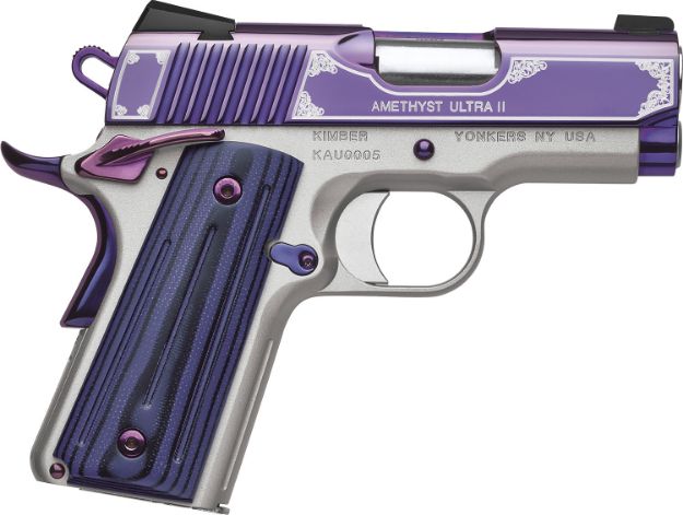 Picture of Kimber Mfg.,inc 3200363 Amethyst Ultra II 45ACP 7+1 3" Amethyst Purple PVD Stainless Steel Slide G10 Grip