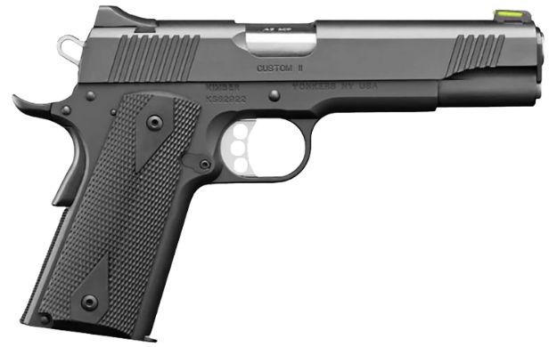 Picture of Kimber Mfg.,inc 3700551 Custom II GFO 10mm 8+1 5" Stainless Steel Slide Matte Black F/S Rubber Grip G-10 Grip