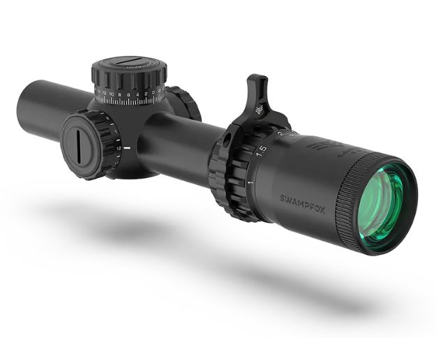 Picture of Swampfox Optics THK14241RF Tomahawk II  Black 1-4x 24mm 30mm Tube Bright Fiber Optic Red Reticle