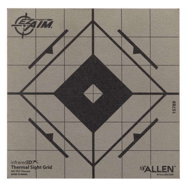 Picture of Allen 15789 Thermal Target  Sight-In Grid Hanging Paper 6" x 6" Black/Gray