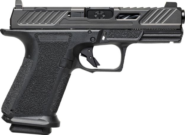 Picture of Shadow Systems SS1040CA MR920 Elite 9mm 10+1 Black Black Nitride Optic Cut/Serrated/Window Cut Stainless Steel Slide Black Black Interchangeable Backstrap Grip *CA Compliant