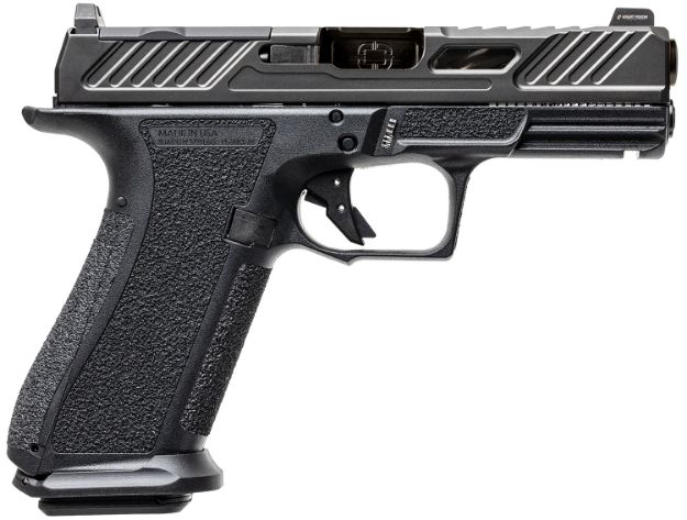 Picture of Shadow Systems SS3040CA XR920 Elite 9mm 10+1 Black Black Nitride Optic Cut/Serrated/Window Cut Stainless Steel Slide Black Black Interchangeable Backstrap Grip *CA Compliant