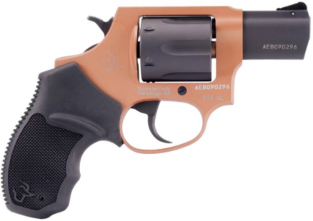 Picture of Taurus 285621ULC22 856 Ultra-Lite 38 Special 6rd 2" Matte Black Cylinder Cerakote Copper Transfer Bar Safety