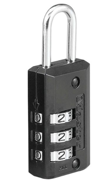 Picture of Master Lock 646D Combination Lock  Open With Combination Black Steel