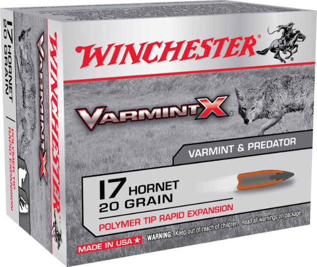 Picture of Winchester Ammo X17P Varmint X  17Hornet 20gr Polymer Tip Rapid Expansion 20 Per Box/10 Case