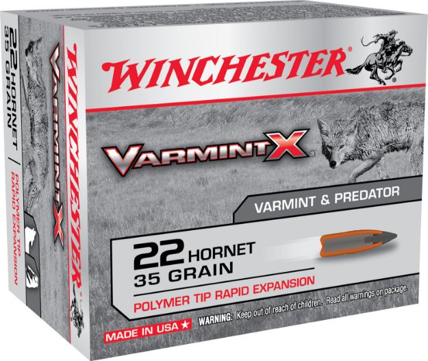 Picture of Winchester Ammo X22P Varmint X  22Hornet 35gr Polymer Tip Rapid Expansion 20 Per Box/10 Case