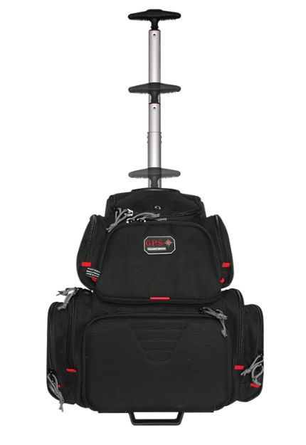 Picture of GPS Bags 1711ROBP Handgunner Rolling Backpack Black 600D Polyester Holds 4 Handguns