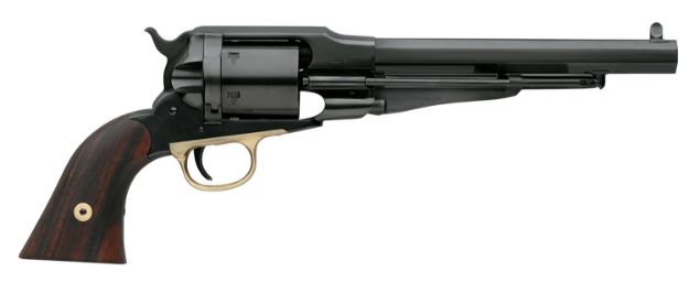 Picture of Taylors & Company 550773 1858 Remington Conversion 38 Special Caliber with 7.37" Barrel, 6rd Capacity Cylinder, Overall Blued Finish Steel & Walnut Grip