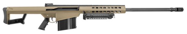 Picture of Barrett 14031 M82A1  50 BMG 10+1 29" Fluted Barrel,  Flat Dark Earth Cerakote Steel Receiver, M1913 Picatinny Acc. Rail, FDE Synthetic Stock w/Sorbothane Recoil Pad, Includes Hard Carry Case