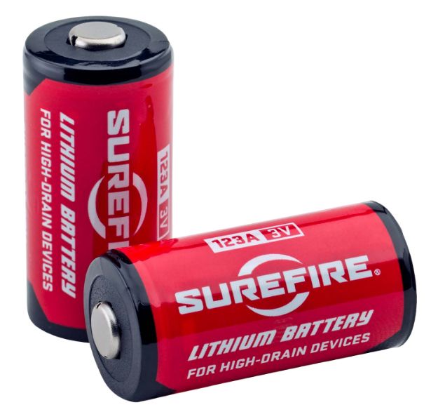 Picture of SureFire SF6BC 123A Batteries  Red/Black 3.0 Volts 1,500 mAh (6) Single Pack Clamshell