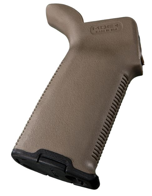 Picture of Magpul MAG416-FDE MOE+ Grip Textured Flat Dark Earth Polymer with OverMolded Rubber for AR-15, AR-10, M4, M16, M110, SR25