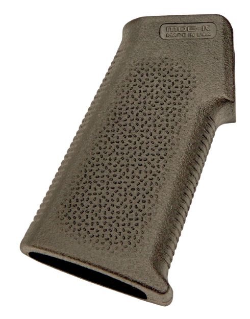 Picture of Magpul MAG438-ODG MOE-K Grip Aggressive Textured OD Green Polymer for AR-15, AR-10, M4, M16, M110, SR25