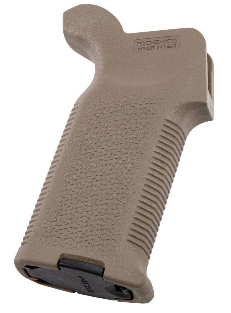 Picture of Magpul MAG522-FDE MOE-K2 Grip Flat Dark Earth Polymer Aggressive Textured Finish Fits AR-15/AR-10/M4/M16/M110/SR25