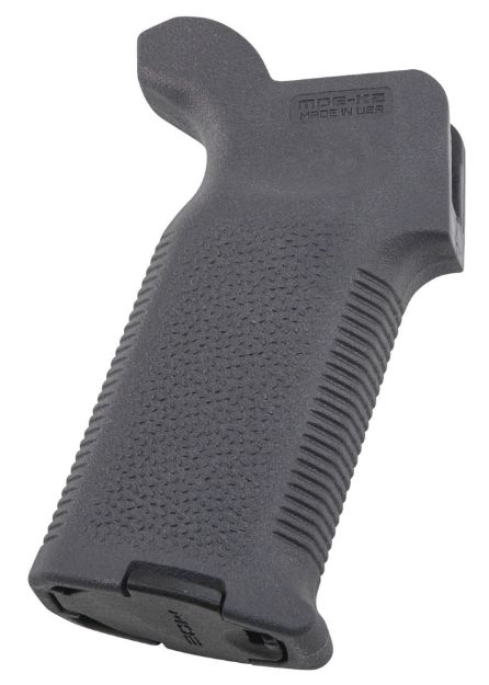 Picture of Magpul MAG522-GRY MOE-K2 Grip Aggressive Textured Gray Polymer for AR-15, AR-10, M4, M16, M110, SR25