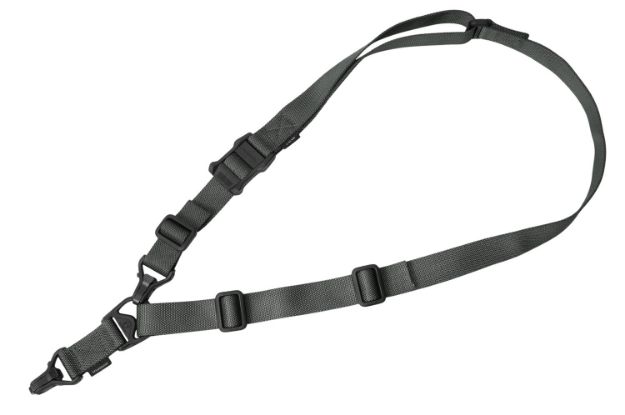 Picture of Magpul MAG514-GRY MS3 Gen2 Sling made of Nylon Webbing with Gray Finish, Adjustable One-Two Point Design & Polymer Hardware for Rifles