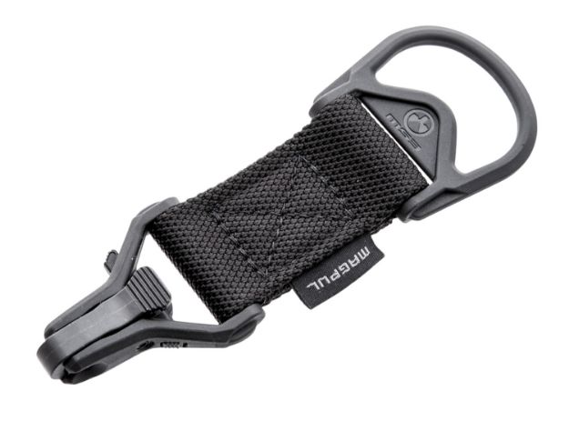 Picture of Magpul MAG516-BLK MS1/MS3 Sling Adapter made of Steel with Black Melonite Finish, Polymer Hardware, Nylon 1.25" Webbing & Two to One-Point Design for AR-15, M4 & M16