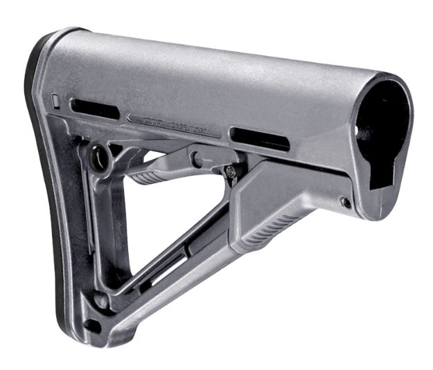 Picture of Magpul MAG310-GRY CTR Carbine Stock Stealth Gray Synthetic for AR-15, M16, M4 with Mil-Spec Tube (Tube Not Included)