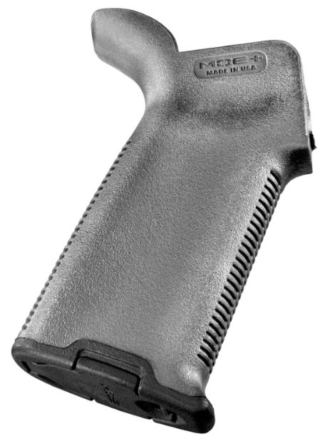 Picture of Magpul MAG416GRY MOE+ Grip Gray Textured Polymer w/Rubber Overmold, Fits AR-15/AR-10/M16/M4/M110/SR25