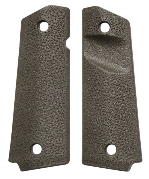 Picture of Magpul MAG544-ODG MOE Grip Panels Aggressive TSP Texture OD Green Polymer for 1911 (Full Size)