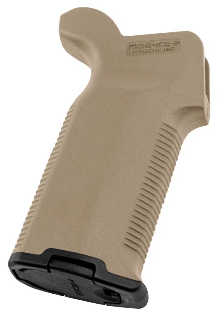 Picture of Magpul MAG532-FDE MOE-K2+ Grip Flat Dark Earth Polymer with OverMolded Rubber for AR-15, AR-10, M4, M16, M110, SR25