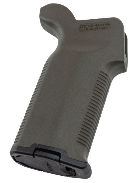 Picture of Magpul MAG532-ODG MOE-K2+ Grip OD Green Polymer for AR-15, AR-10, M4, M16, M110, SR25