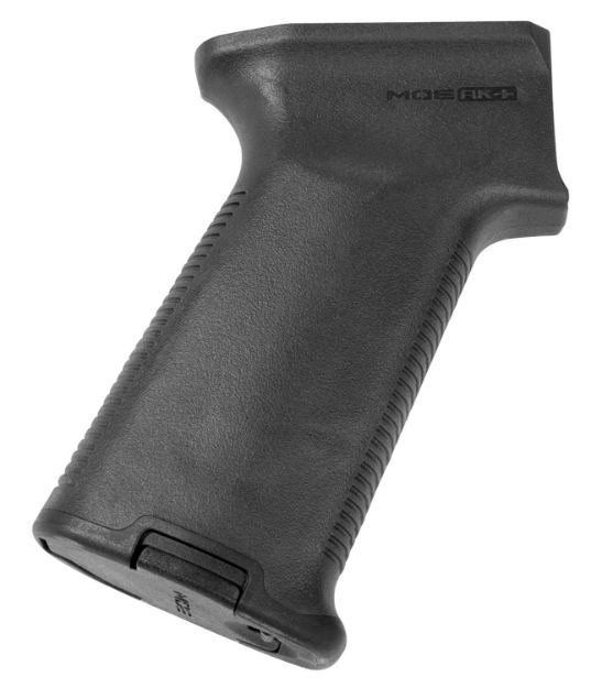 Picture of Magpul MAG537-BLK MOE+ Grip Black Polymer with OverMolded Rubber for AK-47, AK-74