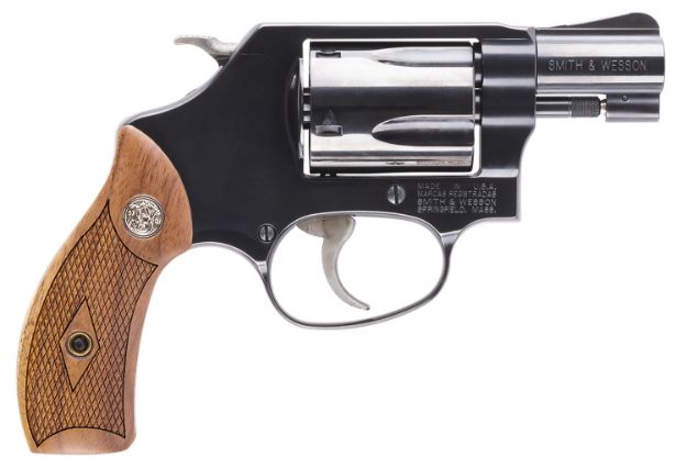 Picture of Smith & Wesson 150184 Model 36 Classic 38 S&W Spl +P 5 Shot 1.88" Barrel, Overall Blued Carbon Steel Finish, Small J-Frame, Integral Front Sight, Wood Grip