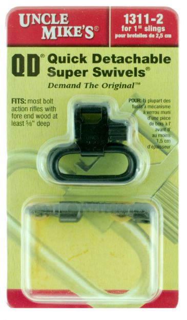 Picture of Uncle Mike's 13112 Super Swivel  Quick Detach 115 RGS Tri-Lock Blued 1" Loop for Most Rifles w/Wood Forend