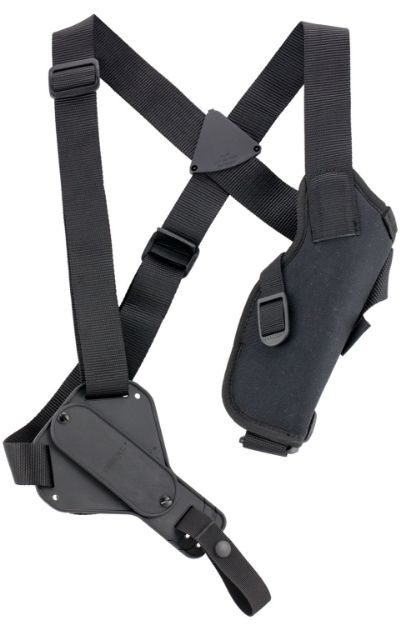 Picture of Uncle Mike's 83001 Sidekick Vertical Shoulder Holster Shoulder Size 0 Black Cordura Harness Fits Sm/Med DA Revolver Fits 2-3" Barrel Right Hand