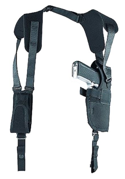 Picture of Uncle Mike's 83051 Sidekick Vertical Shoulder Holster Shoulder Size 05 Black Cordura Harness Fits Large Semi-Auto Fits 4.50-5" Barrel Right Hand