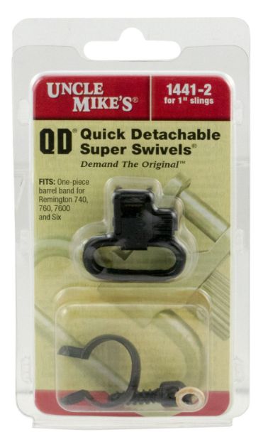 Picture of Uncle Mike's 14412 Super Swivel  Quick Detach Blued 1" Loop for Remington 7600/ 760 (1969-Present)