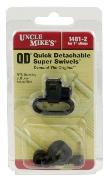 Picture of Uncle Mike's 14812 Super Swivel  Quick Detach 115 BLR Blued 1" Loop for Browning BLR (Does Not Fit BLR Lightening)