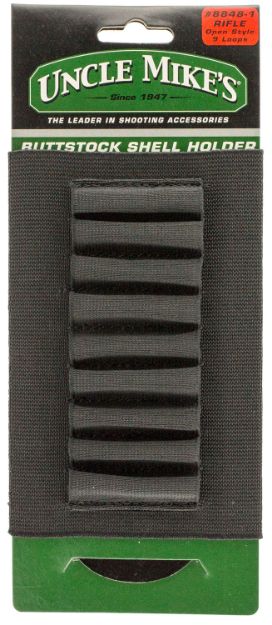 Picture of Uncle Mike's 88481 Buttstock Shell Holder  Black Nylon 9rd Rifle