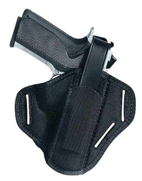 Picture of Uncle Mike's 86000 Super  OWB Size 0 Black Kodra Nylon Belt Slide Fits Sm/Med DA Revolver Fits 2-3" Barrel Ambidextrous