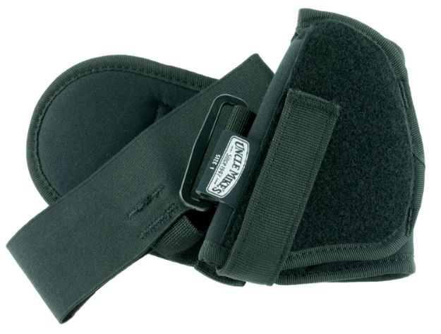 Picture of Uncle Mike's 88211 Ankle Holster Ankle Size 01 Black Kodra Nylon Velcro Fits .32-.380 Cal Med. Semi-Auto Fits 3-4" Barrel Right Hand