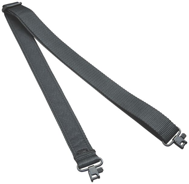 Picture of Butler Creek 26923 Mountain Rifle/Shotgun Sling Black Nylon Webbing 48" OAL 1.25" Wide Adjustable Design & QD Swivels