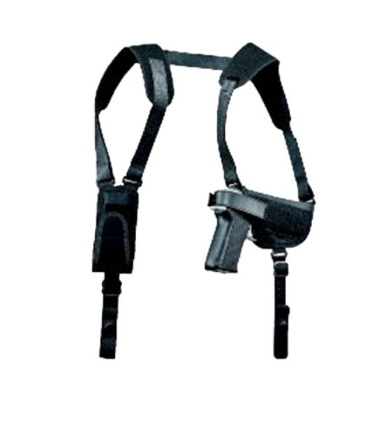 Picture of Uncle Mike's 77000 Pro-Pak Horizontal Shoulder Holster Shoulder Size 0 Black Nylon Harness Fits Sm/Med DA Revolver Fits 2-3" Barrel Right Hand