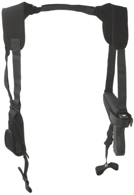 Picture of Uncle Mike's 77050 Pro-Pak Horizontal Shoulder Holster Shoulder Size 05 Black Nylon Harness Fits Large Frame Pistol Fits 4.50-5" Barrel Right Hand